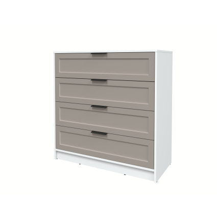 Kомод Тренд КТ-К100 (Белый ЛДСП/ Луна ЛМДФ) Ш1000 В1020 Г451 Kомод Тренд КТ-К100 (Белый ЛДСП/ Луна ЛМДФ) Ш1000 В1020 Г451